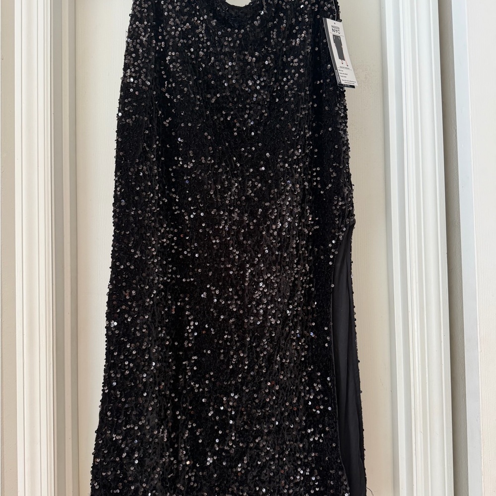 Elegant Black Sequin Skirt